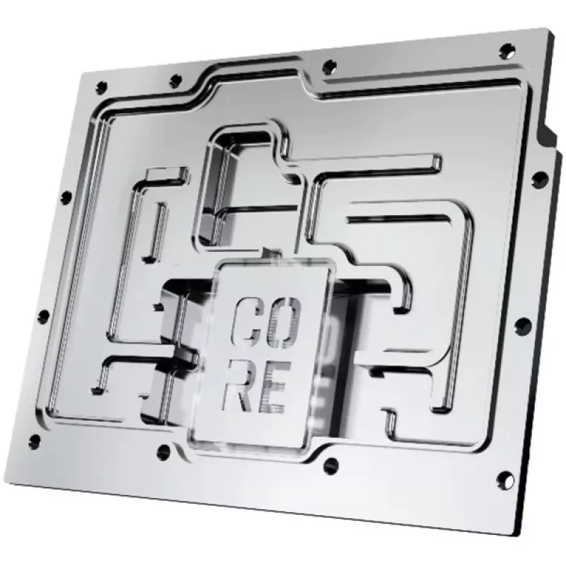 Graafikakaardi tagaplaat Alphacool Core RX 9070 XT Aorus Elite jaoks — läbipaistev kroomviimistlus