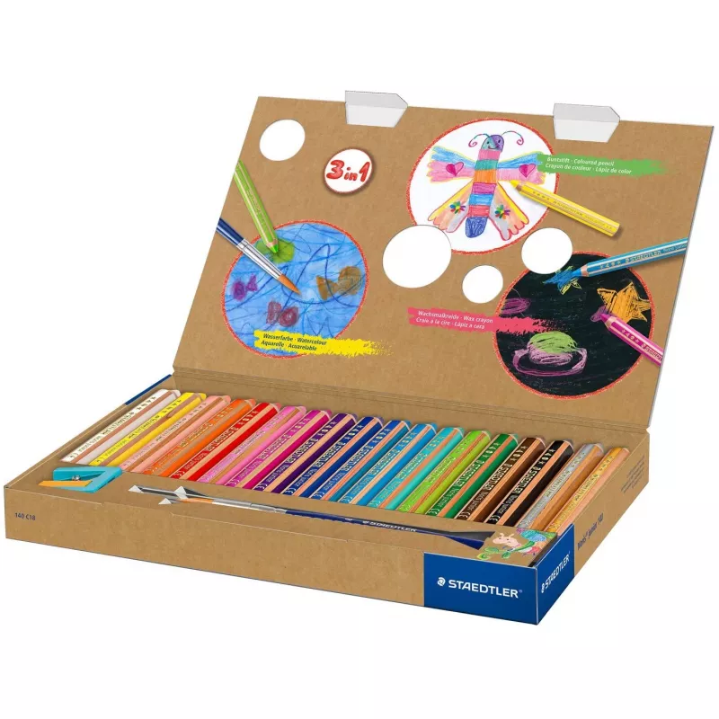 Akvarellipastell Staedtler Noris junior 140 Mitmevärviline 18 tk