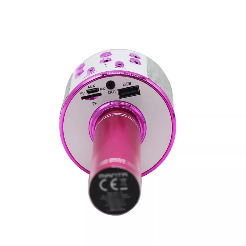 Mikrofon MANTA MIC11-PK roosa — juhtmega 3,5 mm pesa, kerge käeshoitav