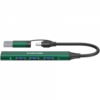 CANYON jaotur DS-02 4in1 USB-A/C Roheline