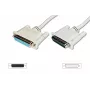 Pikenduskaabel D-Sub25/M - D-Sub25/F Digitus AK-610201-100-E