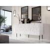 Kummut cama meble JUNGLE 152x40.5x74.5 cm valge matt mustade jalgadega