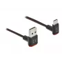 USB-kaabel DeLOCK EASY-USB 2.0 Type-A-pistik USB-C isasele nurgeline 0,2m must
