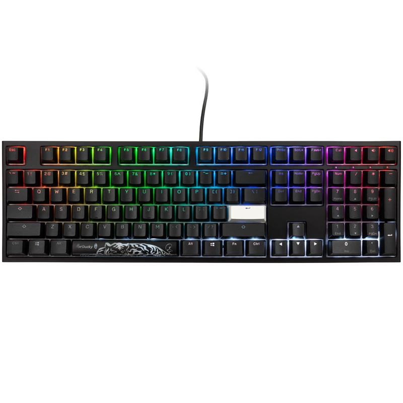 Ducky One 2 RGB klaviatuur mängimiseks USB QWERTY must mehaaniline juhtmega