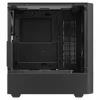 Arvuti korpus SAVIO Noctis Flow — kuubikujuline, Mini‑ITX/Micro‑ATX/ATX, 3x120 mm ees, 1x120 mm taga, 2x3,5 tolli + 3x2,5 tolli pesad, karastatud klaas