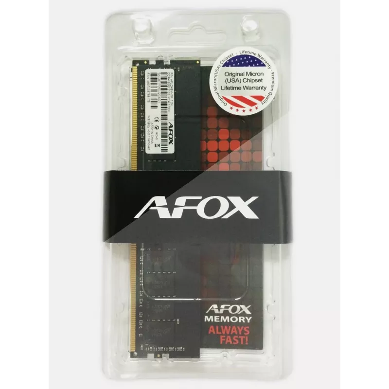 Lauaarvuti RAM AFOX 8GB DDR4 2666MHz puhverdamata (1 x 8GB) AFLD48FK1P