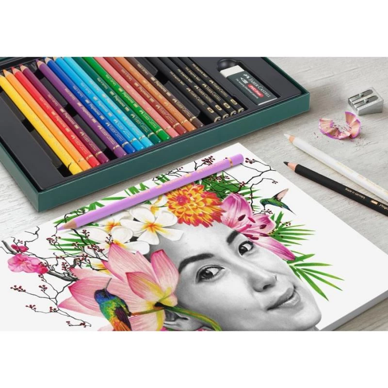 Õlipõhine pliiats Faber-Castell Polychromos & Pitt Graphite Matt komplekt 21 tk mitmevärviline