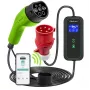 Qoltec mobiilne elektriauto laadija reguleeritav 2in1 Type2 | 7kW | 230V | CEE 3-pistik | Wi-Fi | LCD | kaasaskantav | seinakarp | 5m