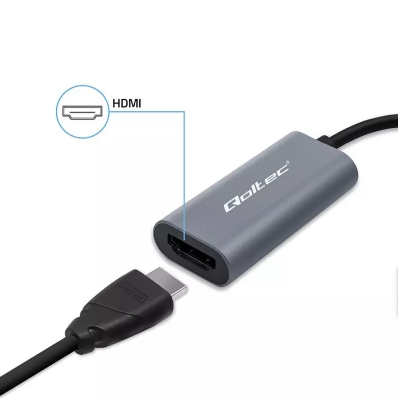 Adapter USB-C-HDMI-le 4K 60 Hz 32AWG QOLTEC