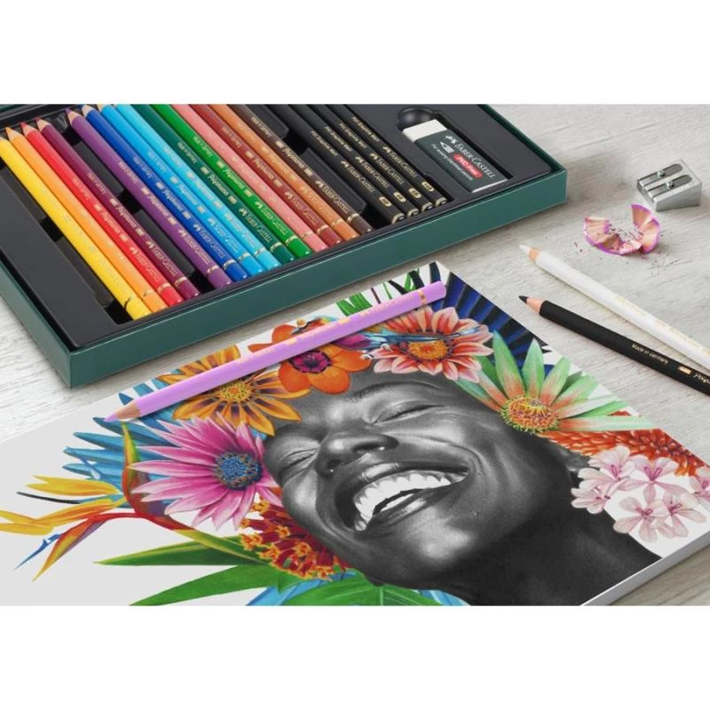Õlipõhine pliiatsikomplekt Faber-Castell Polychromos & Pitt Graphite Matt 48 tk mitmevärviline