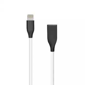 Silikoonkaabel USB-Lightning, 2m (valge)