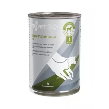 Märg koeratoit TROVET Horse Adult 400 g — veterinaardieet, hobusemaitse, 82% niiskus, 8,5% valk, 5% rasv