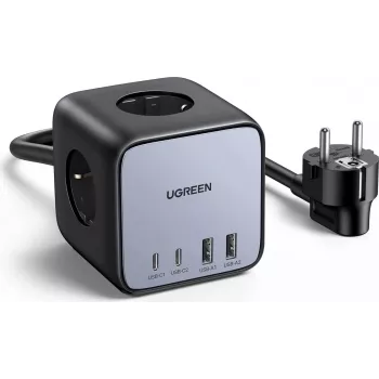 Ugreen DigiNest Pro 1 vahelduvvoolupesa(t) tüüp C 1.8 m 4 3680 W must