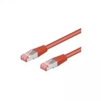 Wentronic Goobay CAT 6 patch-kaabel, S/FTP (PiMF), punane, 0,5 m – LSZH halogeenivaba, vask (68277)