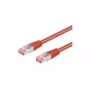 Wentronic Goobay CAT 6 patch-kaabel, S/FTP (PiMF), punane, 0,5 m – LSZH halogeenivaba, vask (68277)