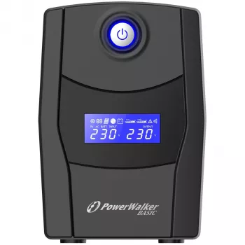 PowerWalker VI 800 STL liiniinteraktiivne 800 VA, 2 vahelduvvooluväljundit, torn, must katkematu toiteallikas (UPS) (10121073)