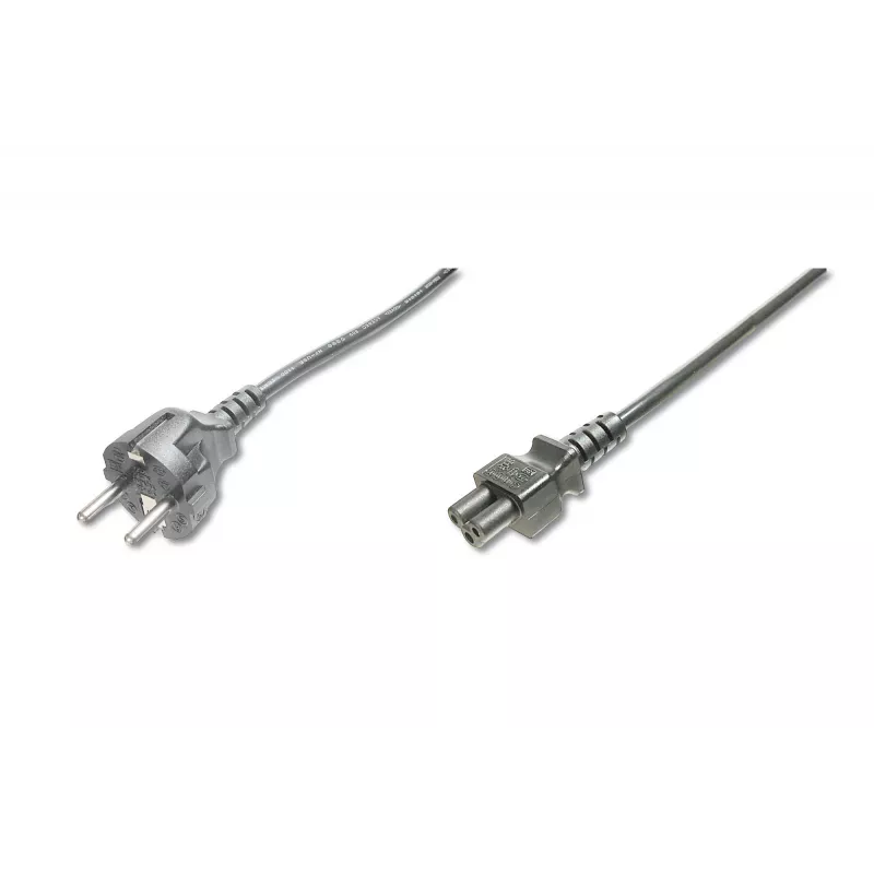 Assmann toitekaabel, Schuko - C5, pistik/pistikupesa, 1,8 m, H05VV-F3G 0,75 mm², must (AK-440103-018-S)