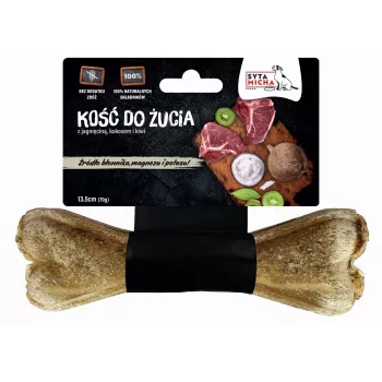 Näriv mänguasi / looduslik maius SYTA MICHA Kiivi kookosega 13,5 cm koertele, lambaliha maitse, 70 g