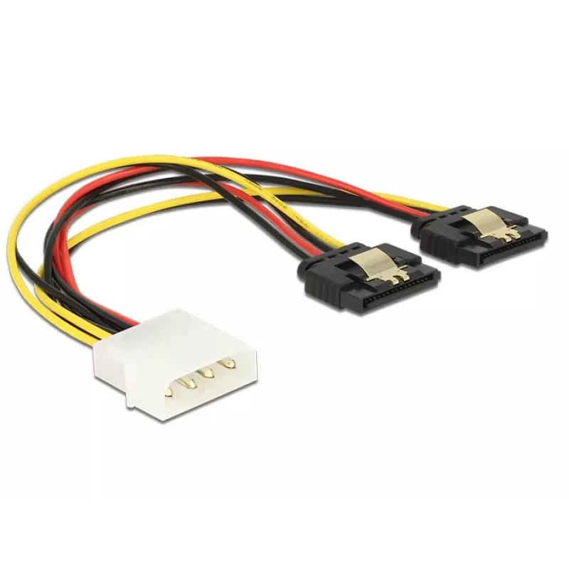 Sisemine toitekaabel DeLOCK 85237 0,2 m Molex pistikust 2 × SATA pistikusse