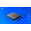 SAVIO AK-59 Väline saleda disainiga CD/DVD-salvesti R/RW - USB-C/USB-A, must