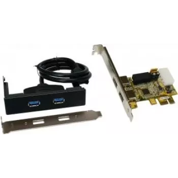Sisemine PCIe USB 3.2 Gen 1 adapter Exsys EX-11072, väljund USB 3.2 Gen 1, 75×52 mm, 0,2 kg