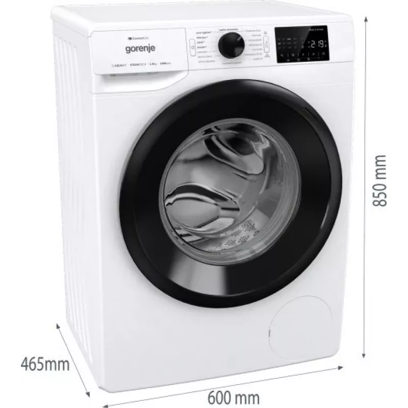 Eraldiseisev pesumasin Gorenje WPNEI84SASWIFI/PL 8 kg 1400 p/min WiFi valge, inverter-mootor