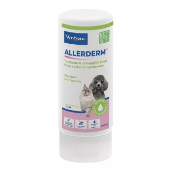 VIRBAC AllerDerm šampoon kuivale ja ketendavale nahale koertele ja kassidele, 250 ml