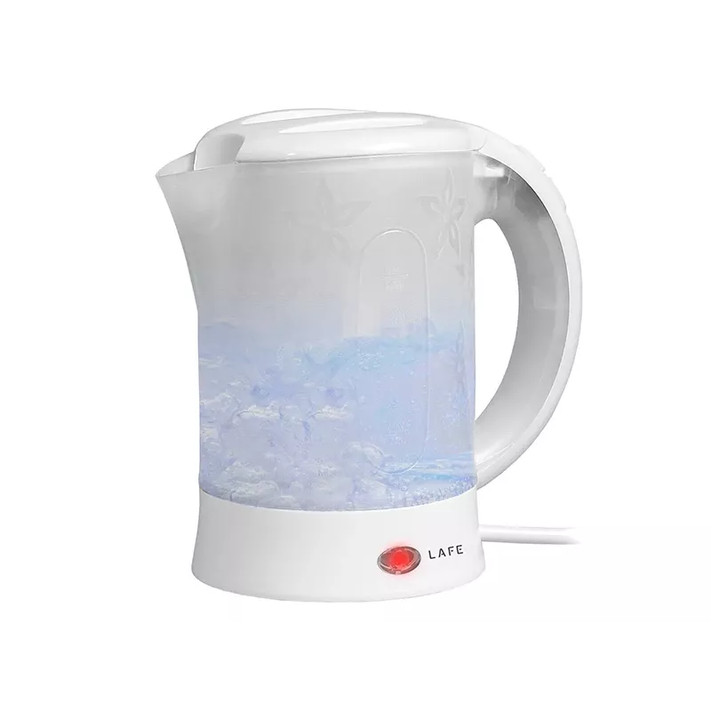 Elektriline veekeetja LAFE LAFCZA45865, roostevaba teras, 0,6 L, 600 W, helehall, hingedega lukustatav kaas