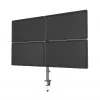 Monitorikinnitus Gembird MA-D4-01, lauaklamber kuni 4 kuvarile, 32 tolli (81,3 cm), 40 kg, VESA 75x75–100x100, must