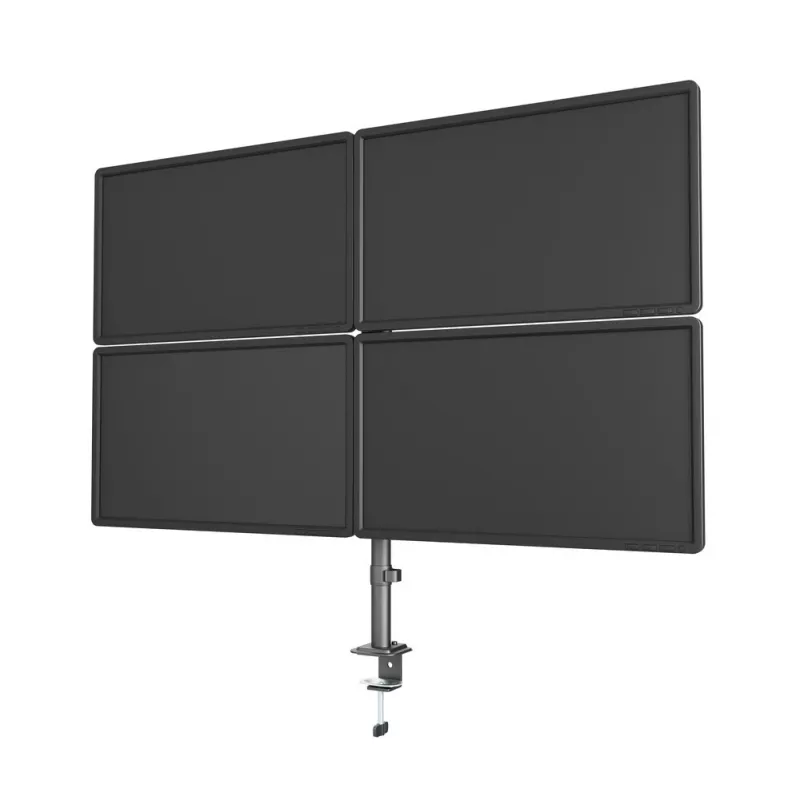 Monitorikinnitus Gembird MA-D4-01, lauaklamber kuni 4 kuvarile, 32 tolli (81,3 cm), 40 kg, VESA 75x75–100x100, must