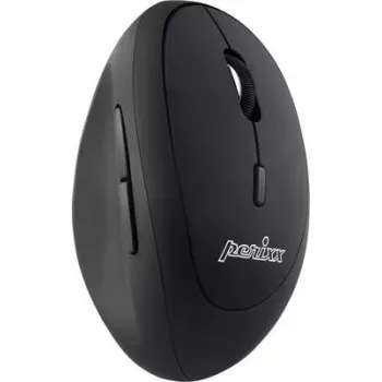 Perixx PERIMICE-719, väike juhtmevaba ergonoomiline hiir, paremakäelistele, must