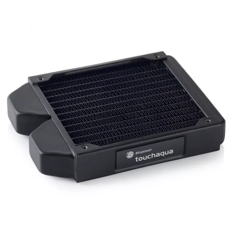 Radiator 120mm BitsPower Tarasque BPTA-NLSS120-F2PB — ühe 120 mm ventilaatoriga õhuke radiaator