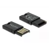 DeLOCK USB 2.0 mälukaardilugeja must MicroSD MicroSDHC MicroSDXC 480 Mbit/s