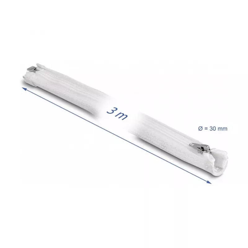 Põimitud varrukas DeLOCK 20834 3m x 30mm valge