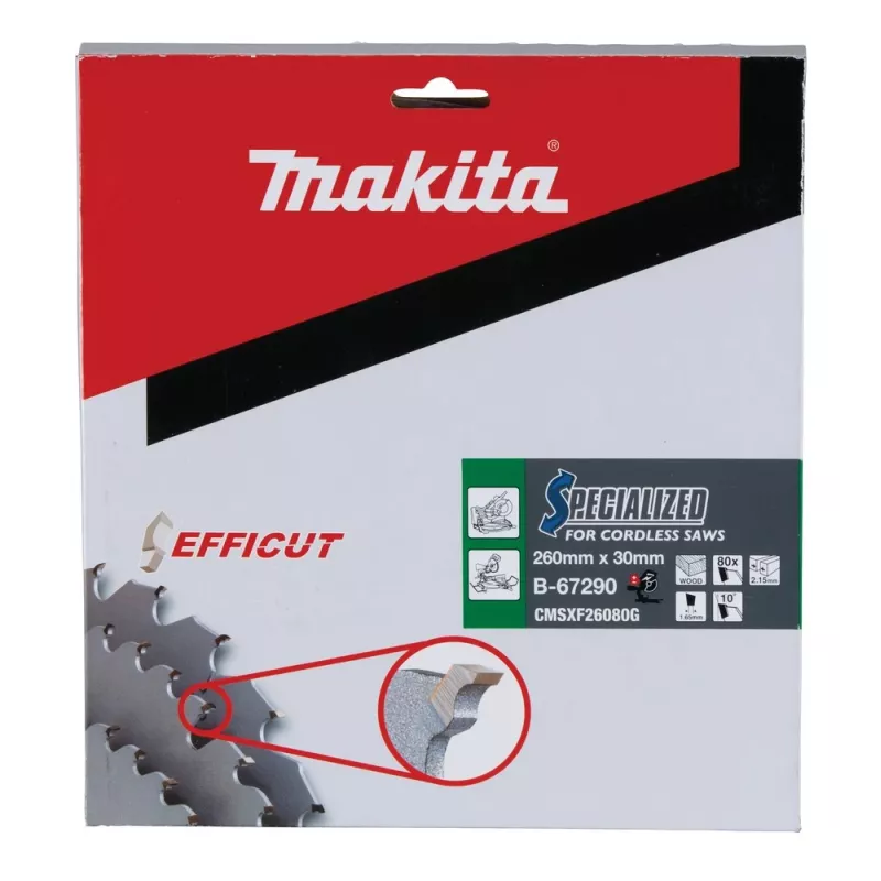 T.C.T. saetera 260X2.15X30mm 10° T80 EFFICUT