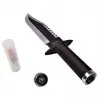 Fikseeritud ellujäämisnuga cinema classic CC-H2 — 400 mm üldpikkus, 250 mm terasest tera, sile ja sakiline, must käepide, kaasas nahast tupp
