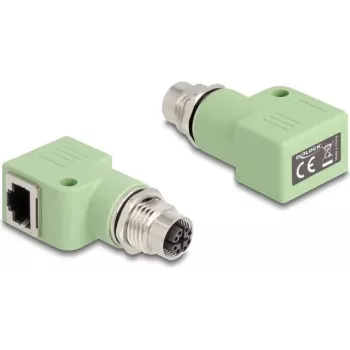 DeLOCK 60681 M12 RJ45 roheline pistik M12 RJ45 kullatud