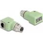 DeLOCK 60681 M12 RJ45 roheline pistik M12 RJ45 kullatud