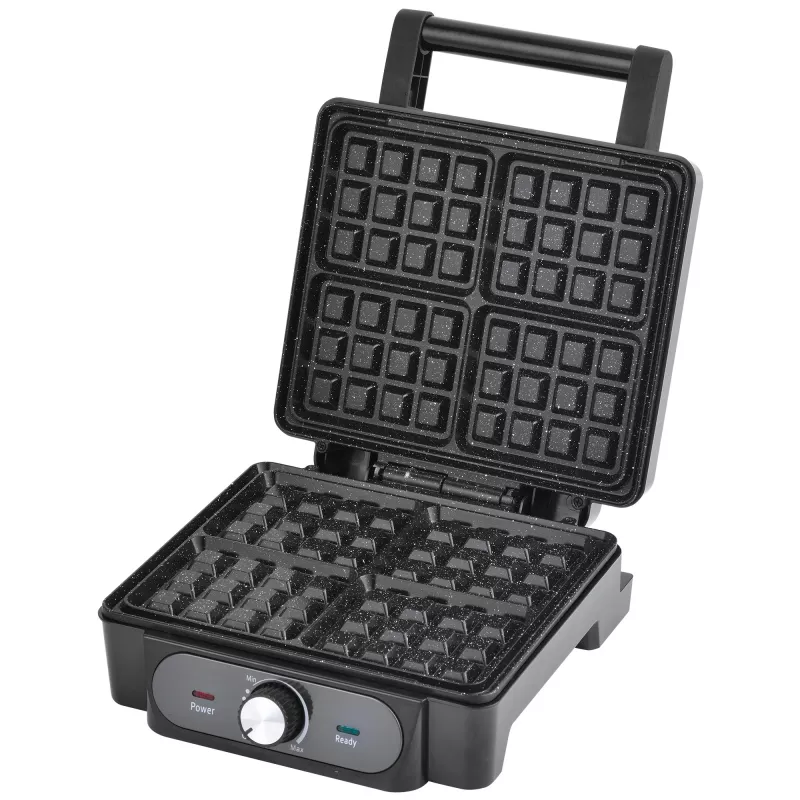 Vahvlimasin Lovio LVWF001BK — 1400W, must, elektriline tööpinnavahvliraud
