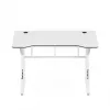 Mängulaud huzaro Hero 1.6 Valge — sirge MDF/süsinikkiust lauaplaat 1200×600 mm, metallraam, 750 mm kõrgus