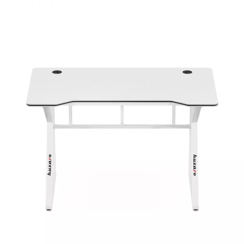 Mängulaud huzaro Hero 1.6 Valge — sirge MDF/süsinikkiust lauaplaat 1200×600 mm, metallraam, 750 mm kõrgus