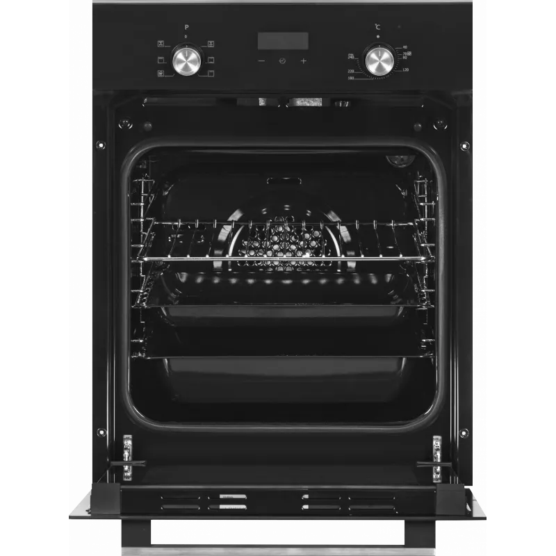 Sisseehitatud ahi SIMFER 4207DERSP.1 — 47 L, multifunktsionaalne, manuaalsed hüpiknupud, must, 59,5×45 cm