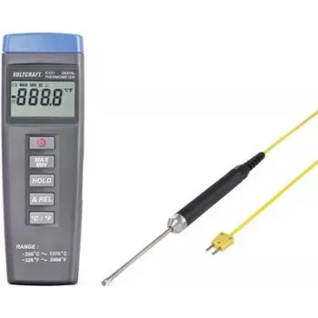 VOLTCRAFT K101 + TP 207 temperatuurimõõteseade -200 kuni +1370 °C Andur tüüp K