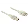 USB-kaabel DeLOCK 83881 USB 2.0 1 m USB A Transparentne