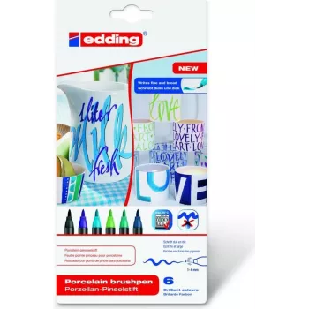 Marker Edding 4200 Must Sinine Tsüaan Roheline Heleroheline Lilla 6 tk
