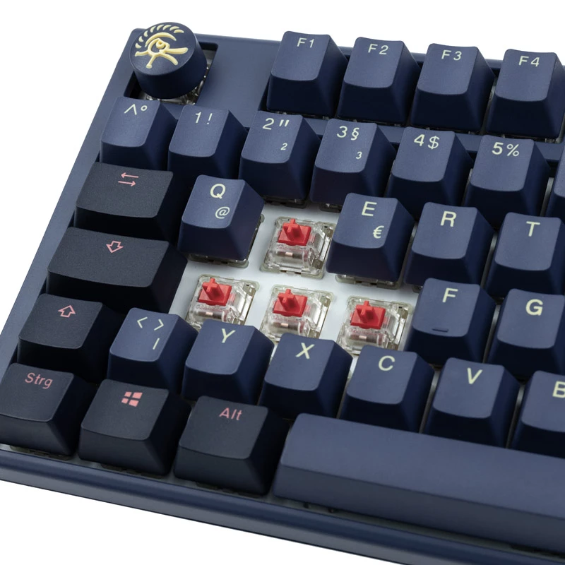 Ducky One 3 TKL klaviatuur, mängimiseks, USB, sinine