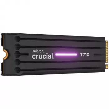 SSD CRUCIAL T710 4 TB M.2 PCIe 5.0 NVMe — 4000 GB, lugemine 14500 MB/s, kirjutamine 13800 MB/s