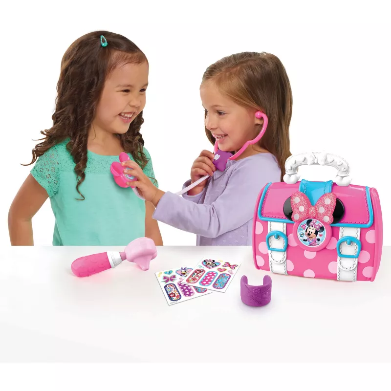 Disney Junior Minnie hiir Bow-Care arstikoti komplekt, laste majapidamismänguasi