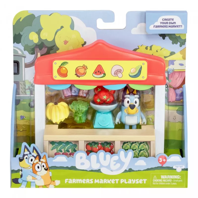 Mänguasjafiguuride komplekt TMTOYS Mini Bluey Toidupood BLU17555 – minitegelaste komplekt poeskäimise mängimiseks