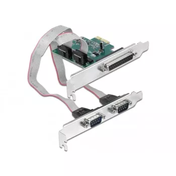 DeLOCK - Adapter Parallel/Serial - PCIe 1.1 Low-Profile - paralleel x 1 + jada x 2 (90413)